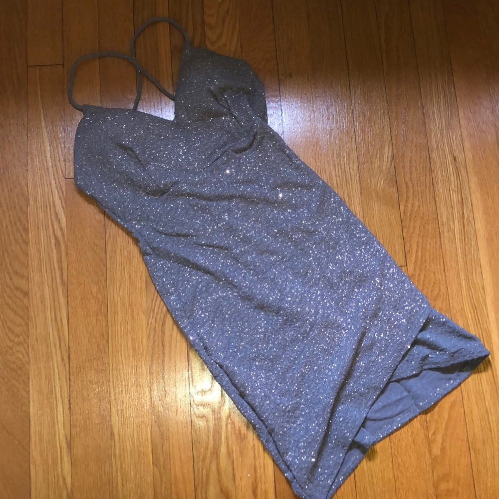 Gray sparkly dress